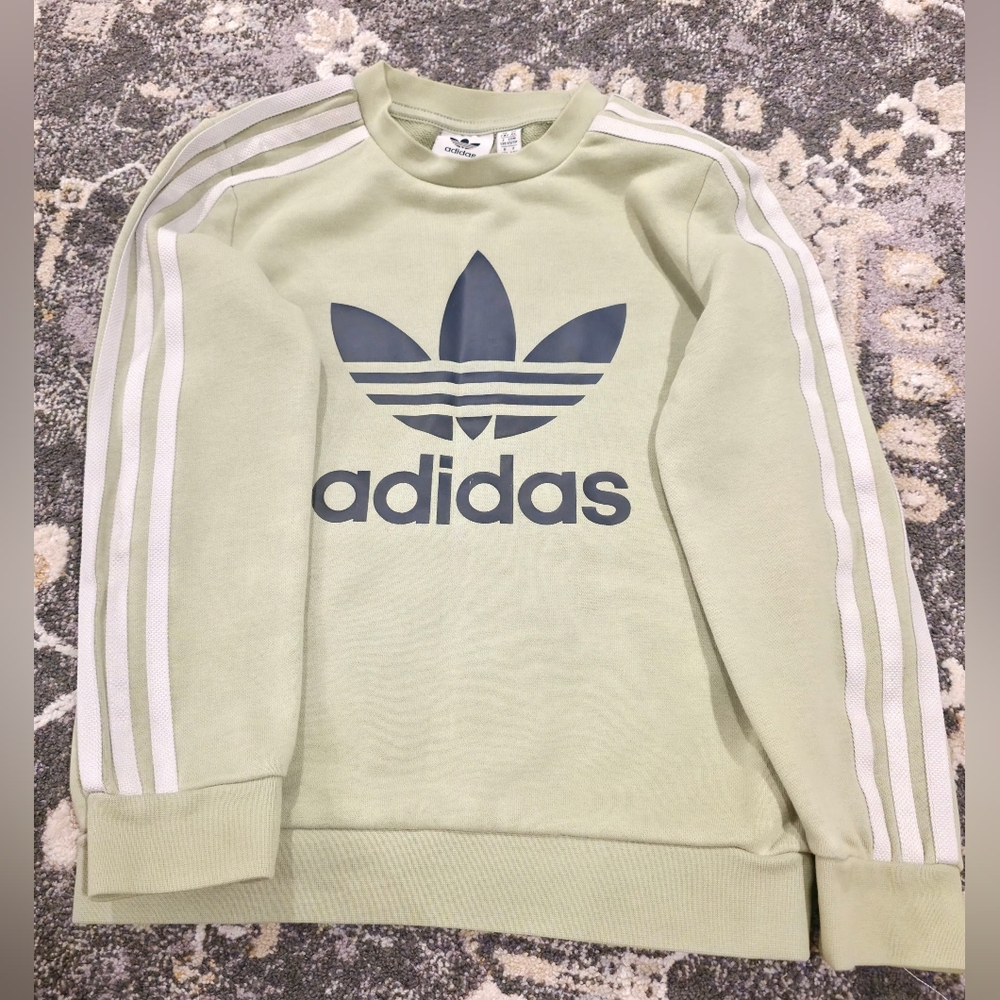 Adidas Girl's Mint Green Crewneck Sweatshirt